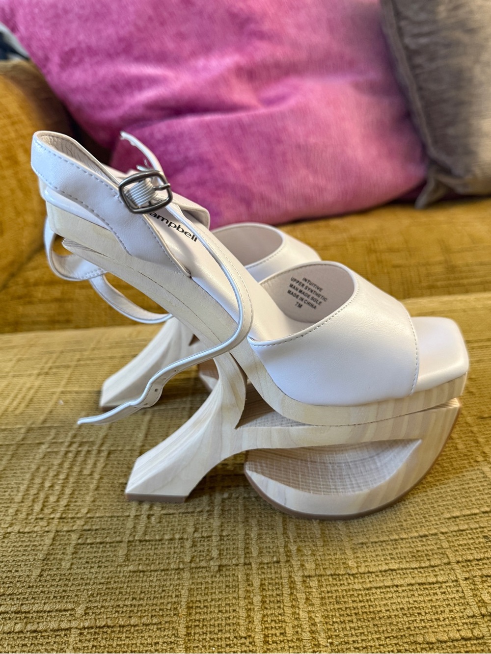 Jeffrey Campbell White Sculptural Platform Sandals - Picture 3 of 5